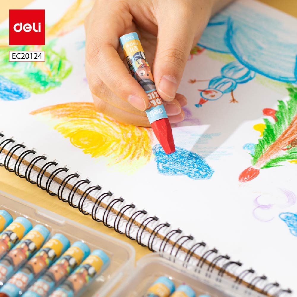 EC20124-3 ديلي أقلام تلوين أويل باستل سداسي - كالار إيموشن - بوكس بلاستيك 24 لون EC20124